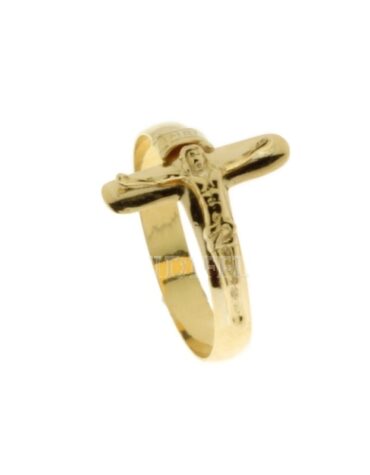 Anello Unisex Con Croce Oro Giallo ELO0277OREF