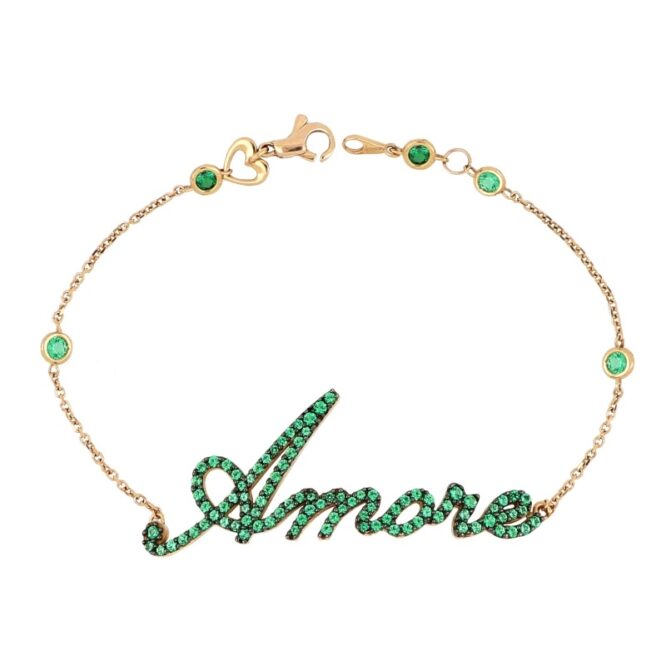 Bracciale Da Donna Amore Verde Oro Rosa ELO0329OREF