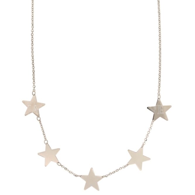 Collana Da Donna Stelle Oro Bianco ELO0302OREF