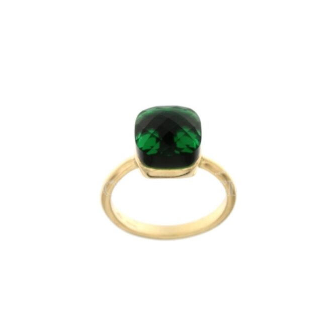 Anello Da Donna Nudo Verde Oro Giallo ELO0382OREF