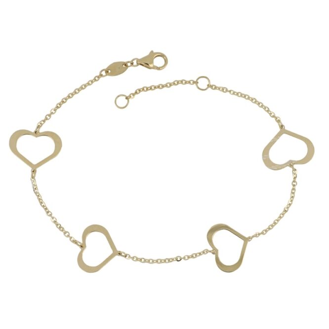 Bracciale Da Donna Cuori Oro Giallo ELO0355OREF