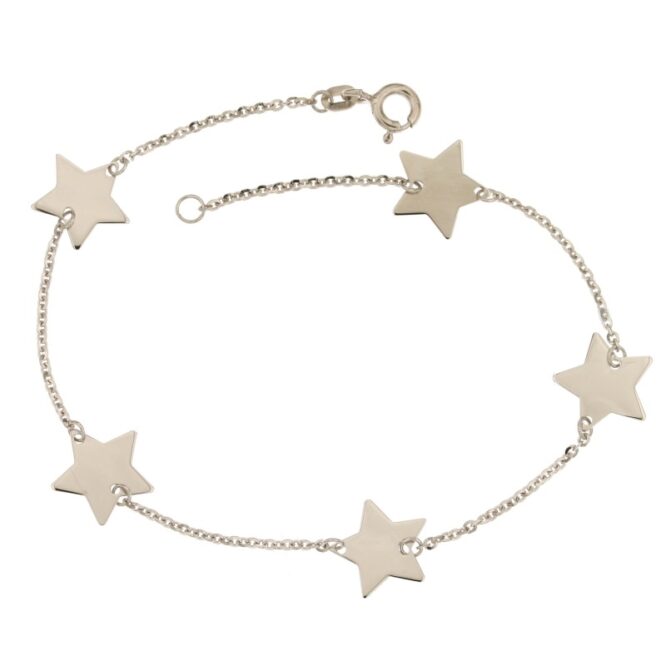 Bracciale Da Donna Stelle Oro Bianco ELO0359OREF