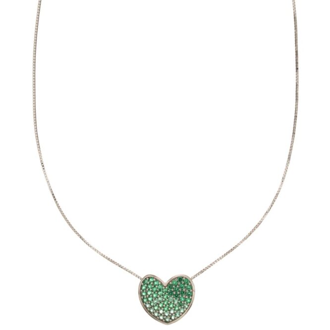 Collana Da Donna Cuore Verde Oro ELO0380OREF