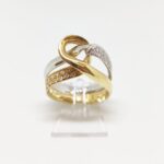 Anello Bruni Bossio M6849 Nodo Diamanti Oro Bicolore