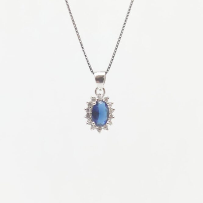 Collana Kate Zaffiro Blu ELO04AG Argento