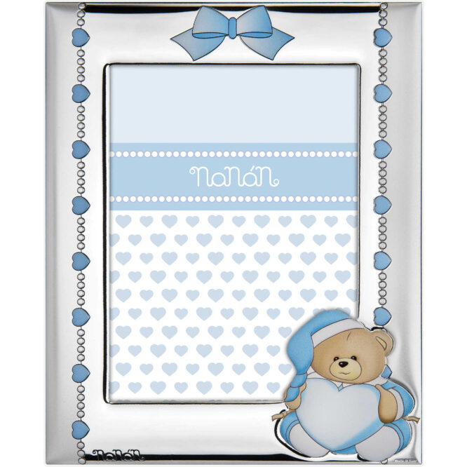 Cornice Da Bambino Nanan Argento Puccio Azzurro NCO0003