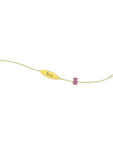 Bracciale Da Bambina Nanan NGLD0005 Oro Orsetto Lilla