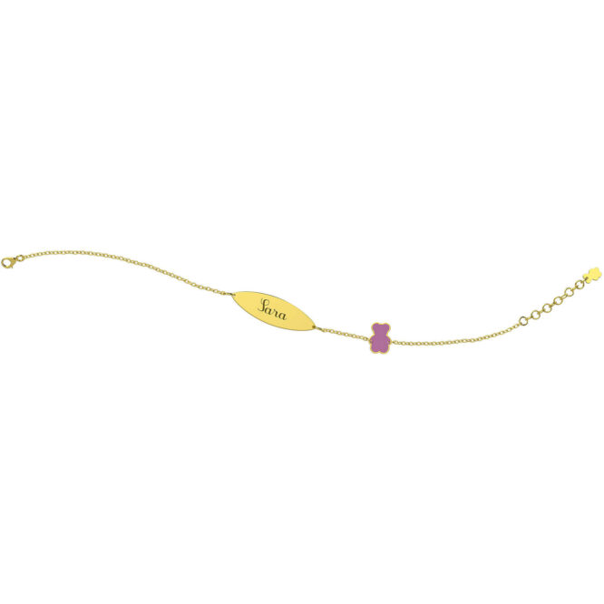 Bracciale Da Bambina Nanan NGLD0005 Oro Orsetto Lilla