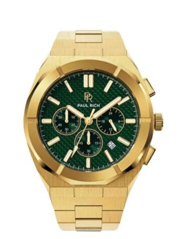 Orologio Da Polso Paul Rich Motorsport Carbon Fiber Gold Green