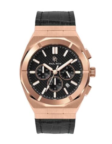 Orologio Da Polso Paul Rich Motorsport Carbon Fiber Rose Gold Leather