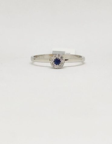 Anello Da Donna Zaffiro Blu E Diamanti LUX008