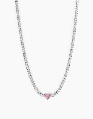 Collana Mabina Gioielli 553453 Tennis Cuore Rosa