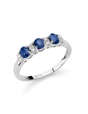 Anello Donna Miluna LID3424 Zaffiri Blu Diamanti